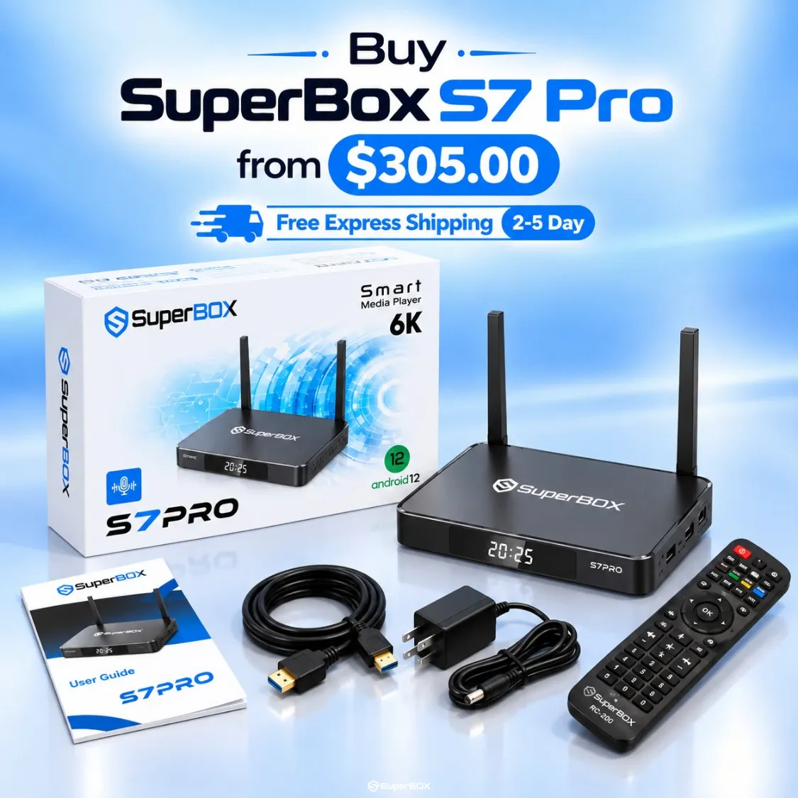Buy SuperBox S7 Pro from $305 with 2–5 day express shipping