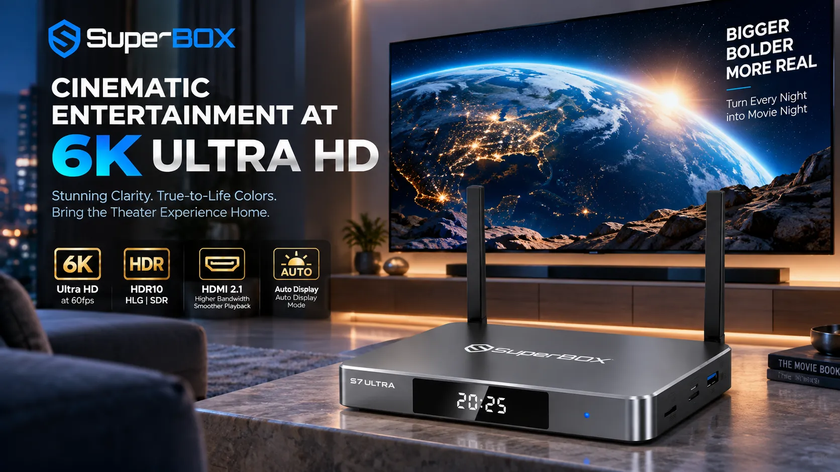 SuperBox S7 Ultra 6K Ultra HD and HDR video playback SuperBox S7 Ultra 6K Ultra HD and HDR video playback