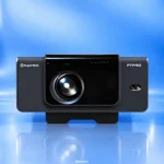 Front view of SuperBox P7 Pro Projector with lens