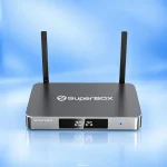 Front view of SuperBox S7 Ultra with dual antennas