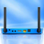 Rear view of SuperBox S6 Max with ports and antennas