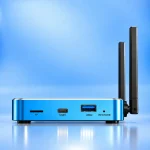 Side view of SuperBox S7 Max with USB and Restore ports