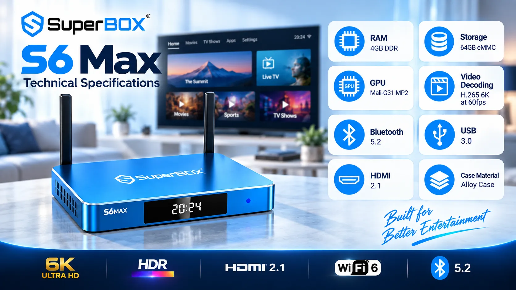 SuperBox S6 Max technical specifications SuperBox S6 Max technical specifications