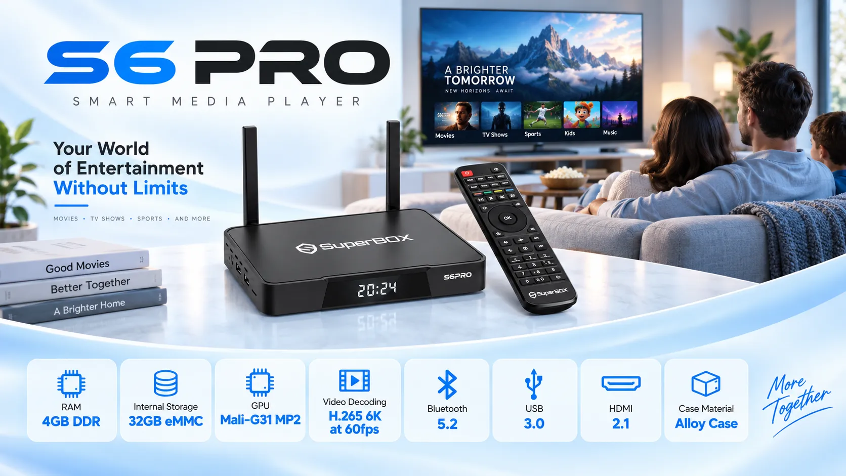 SuperBox S6 Pro specifications and home entertainment features SuperBox S6 Pro specifications and home entertainment features