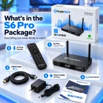 SuperBox S6 Pro package with included accessories
