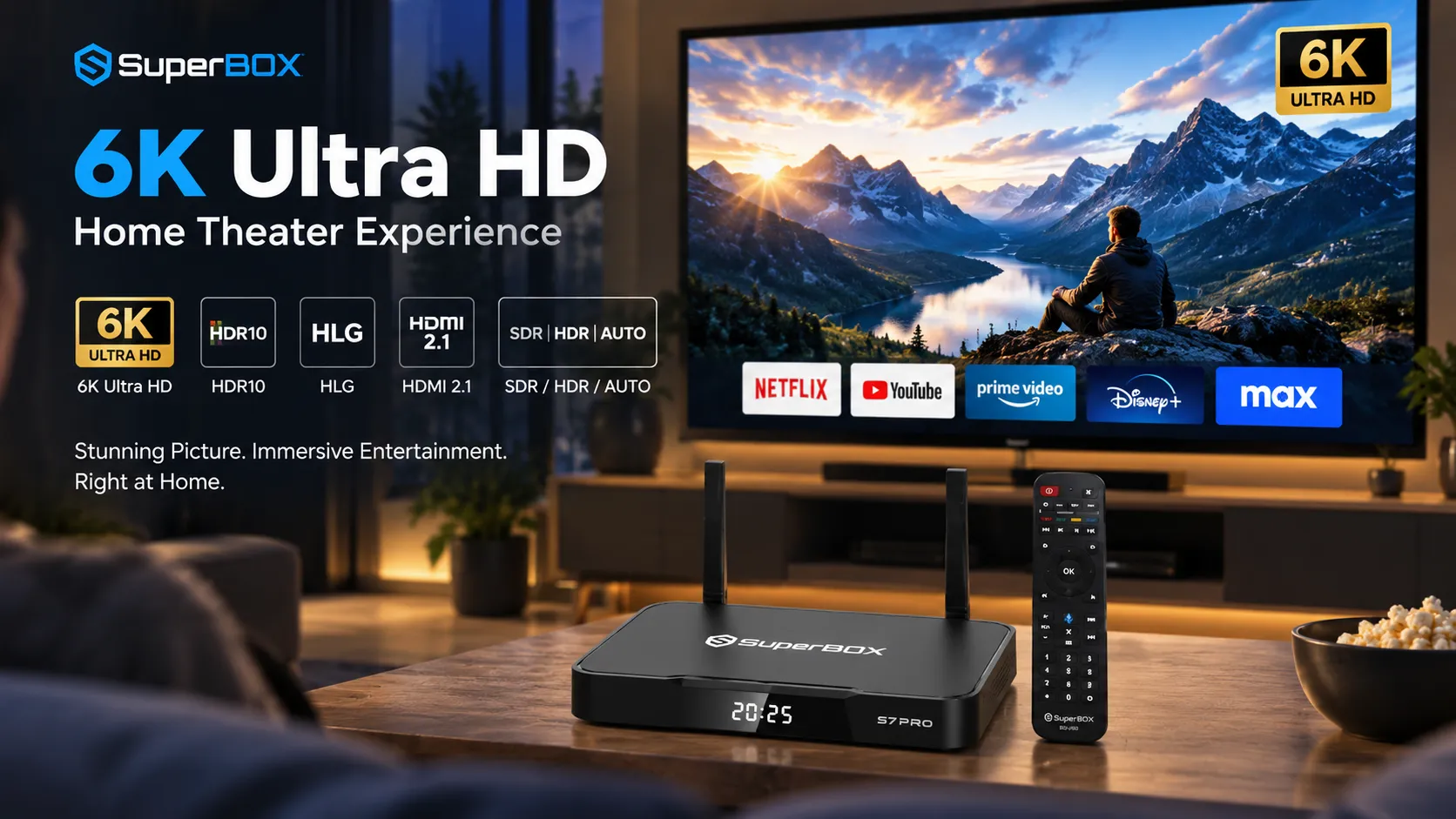 SuperBox S7 Pro 6K Ultra HD and HDR video playback SuperBox S7 Pro 6K Ultra HD and HDR video playback