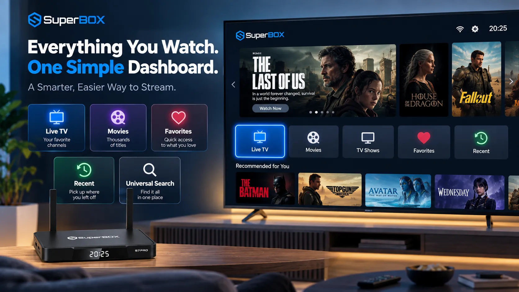 SuperBox S7 Pro entertainment interface and streaming apps SuperBox S7 Pro entertainment interface and streaming apps