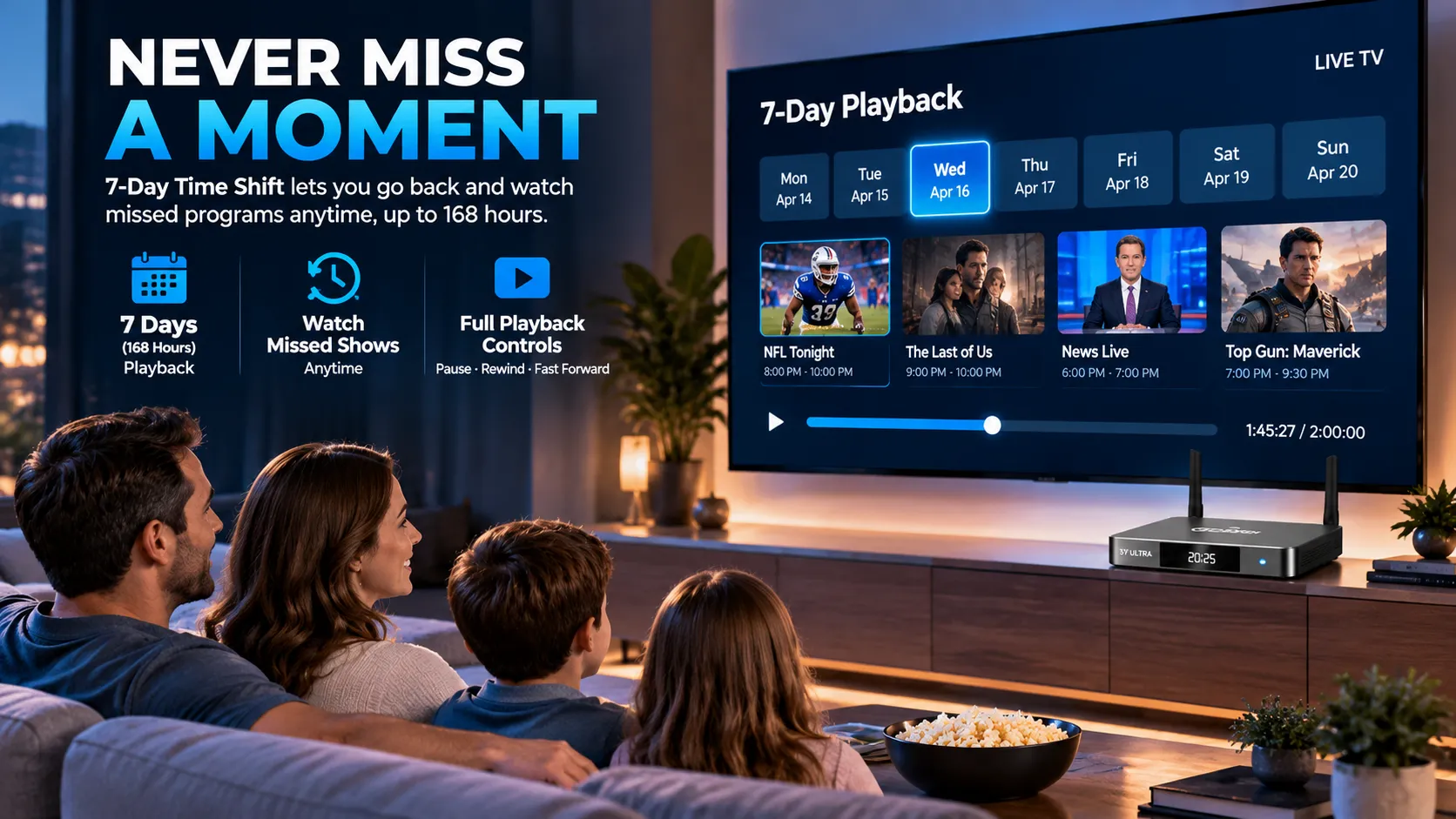 SuperBox S7 Ultra 7-Day Playback and catch-up TV SuperBox S7 Ultra 7-Day Playback and catch-up TV
