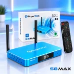 SuperBox S8 Max with retail box and remote control