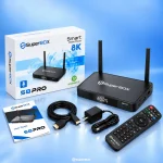 SuperBox S8 Pro package with retail box and included accessories