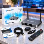 SuperBox S8 Ultra package with retail box and included accessories