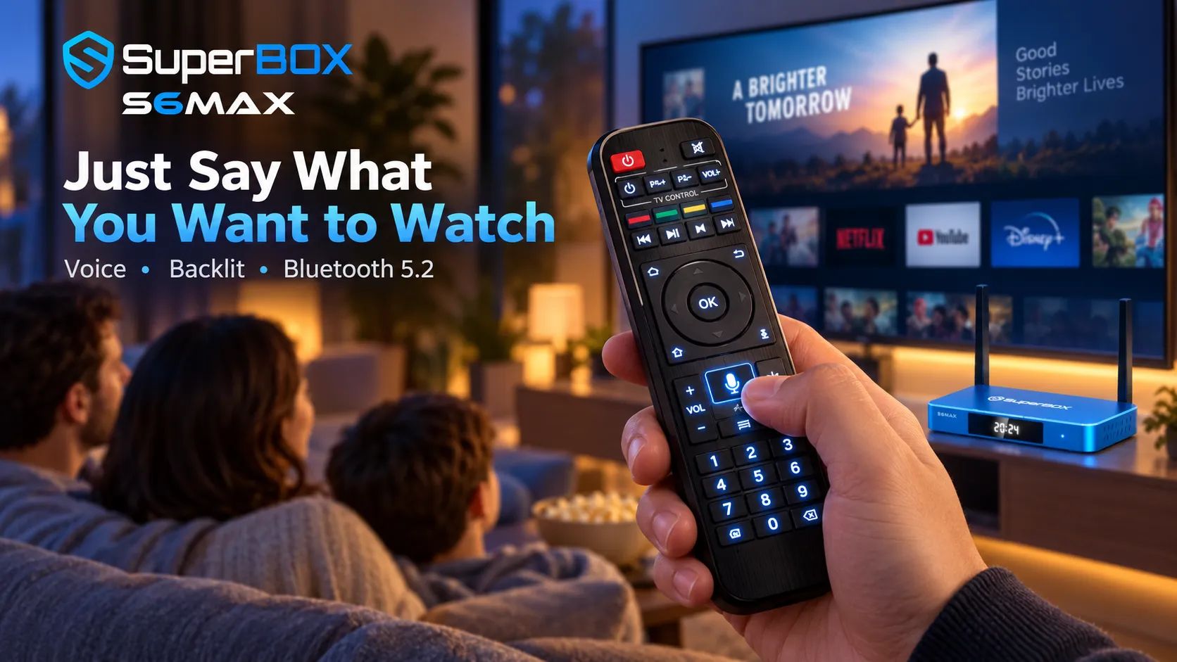 SuperBox S6 Max Bluetooth remote with Google Assistant SuperBox S6 Max Bluetooth remote with Google Assistant