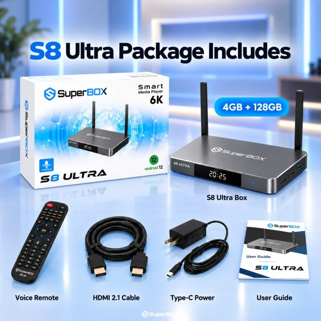 What’s included in the SuperBox S8 Ultra package