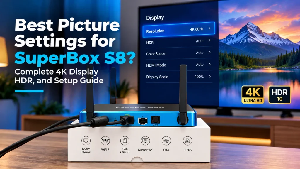 Best picture settings for SuperBox S8? Complete 4K display, HDR, and setup guide