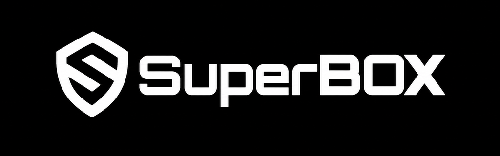 SuperBox for TV Official Logo White on Dark Background SuperBox for TV Official Logo White on Dark Background